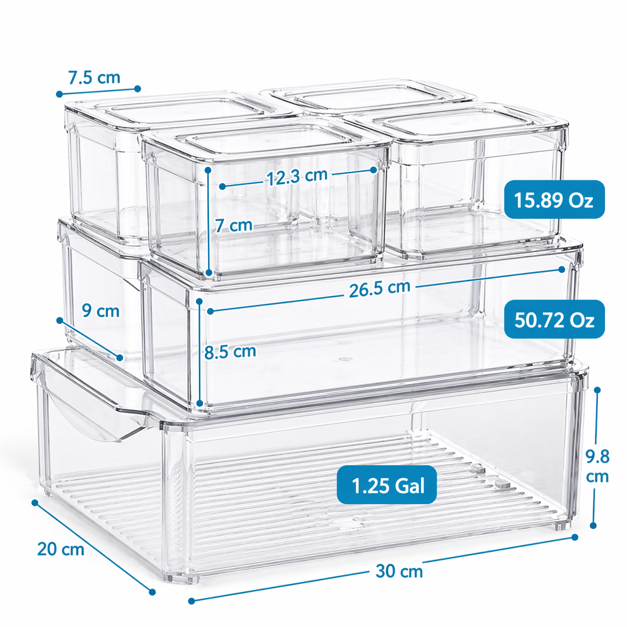 Organizador de nevera transparente X7