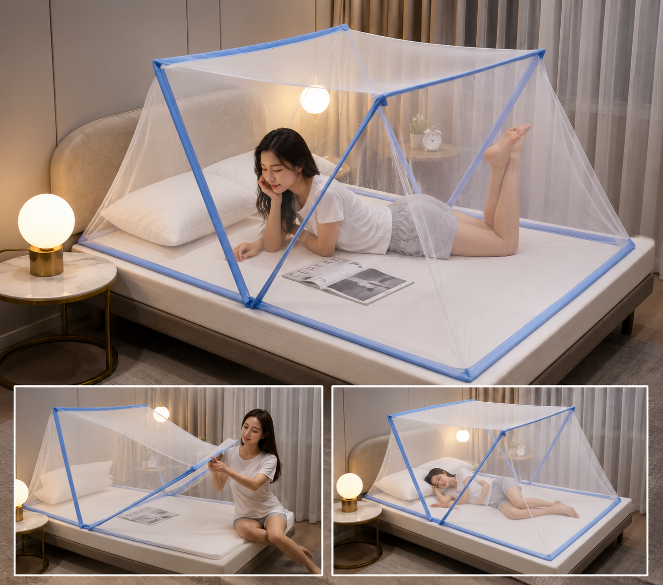 Toldillo Mosquitero Plegable para Cama